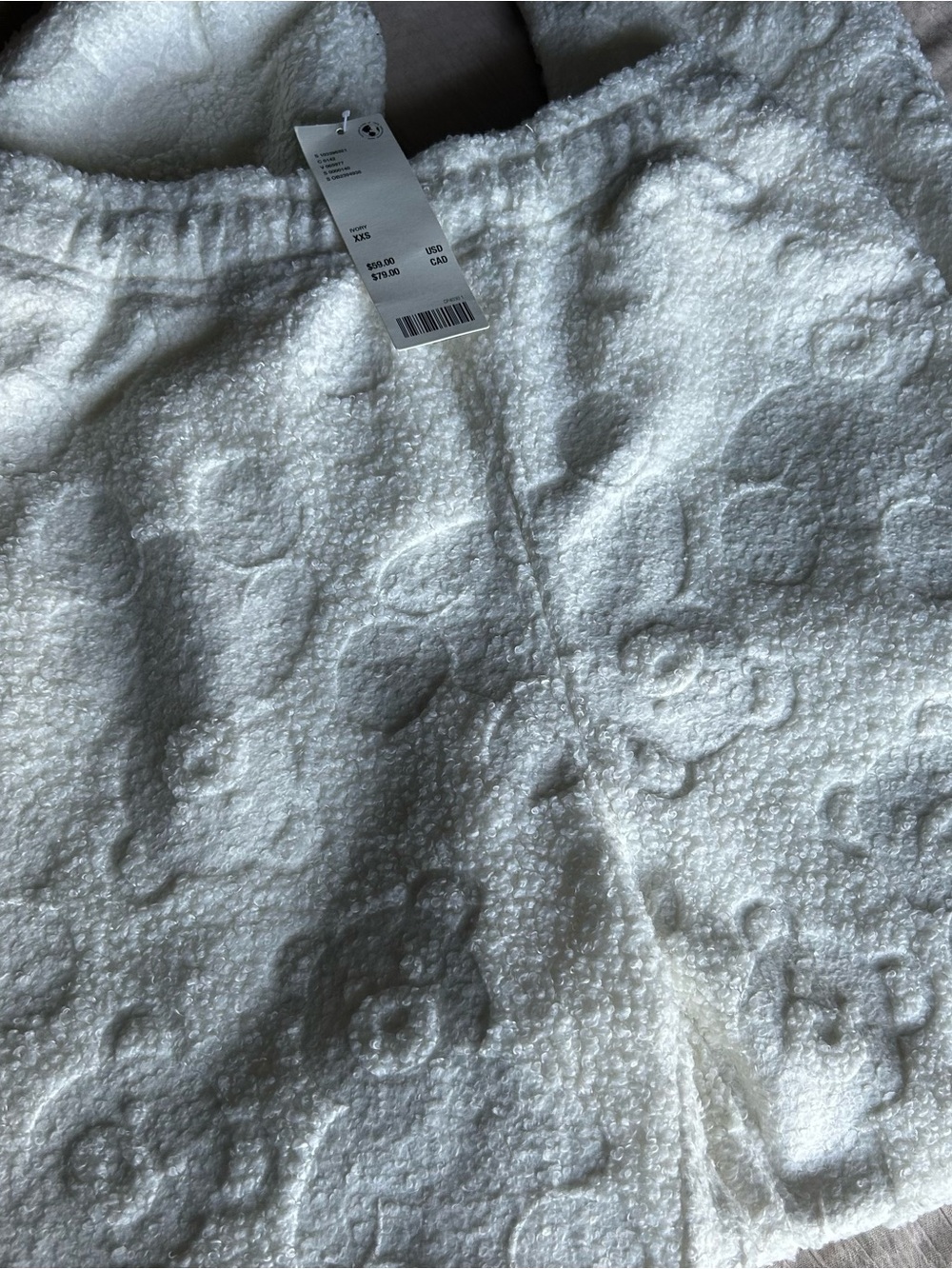 NWT Urban Outfitters Teddy Sweatpants XXS